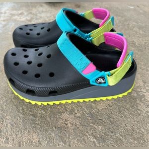 Crocs platform hiker clog black women’s size 8